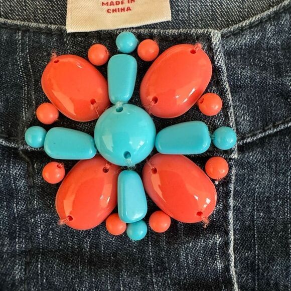 Ruby Rd Womens Boho Denim Jacket size 16 - Picture 5 of 8